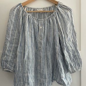 Charter Club Macy’s blue and white top